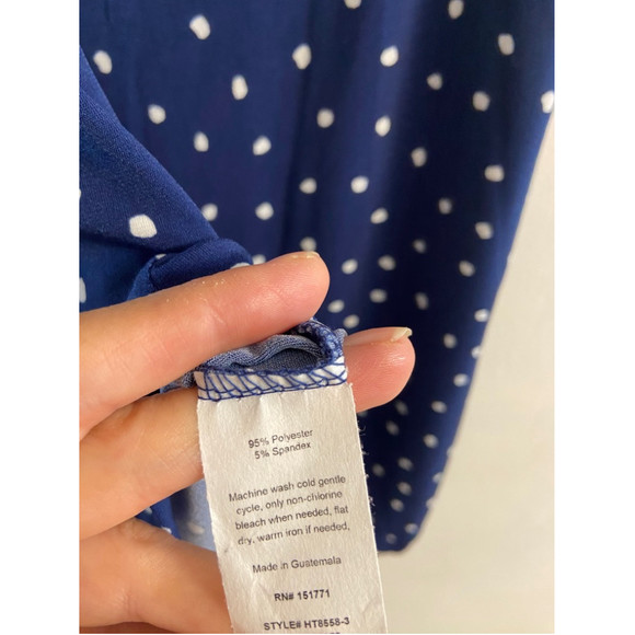 Kaileigh stitch fix  polka dotted women’s cold shoulder blouse, medium  NWT - Picture 4 of 4